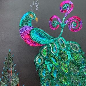 Handmade Peacock Portrait